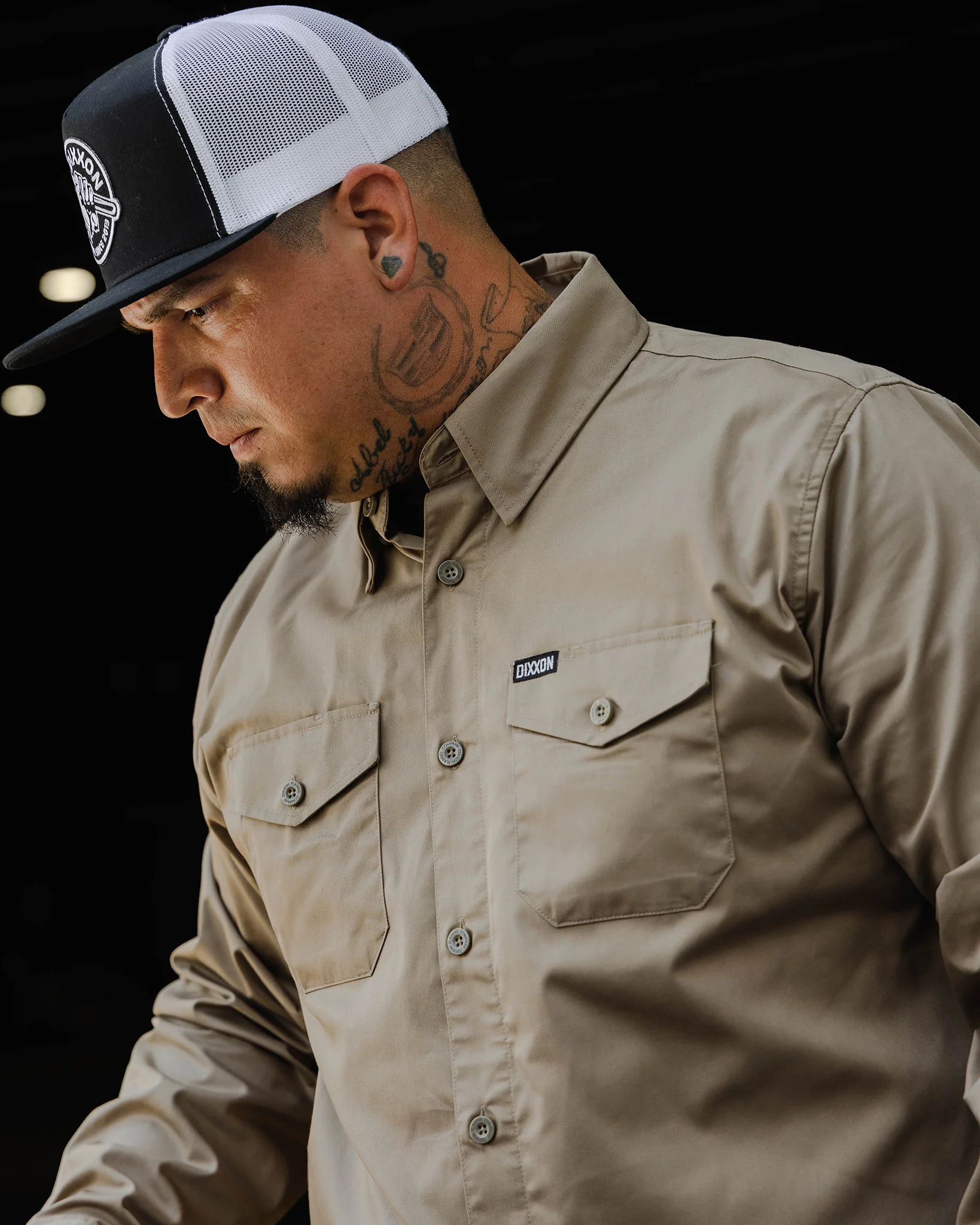 WorkForce Long Sleeve Work Shirt - Khaki - Image 3