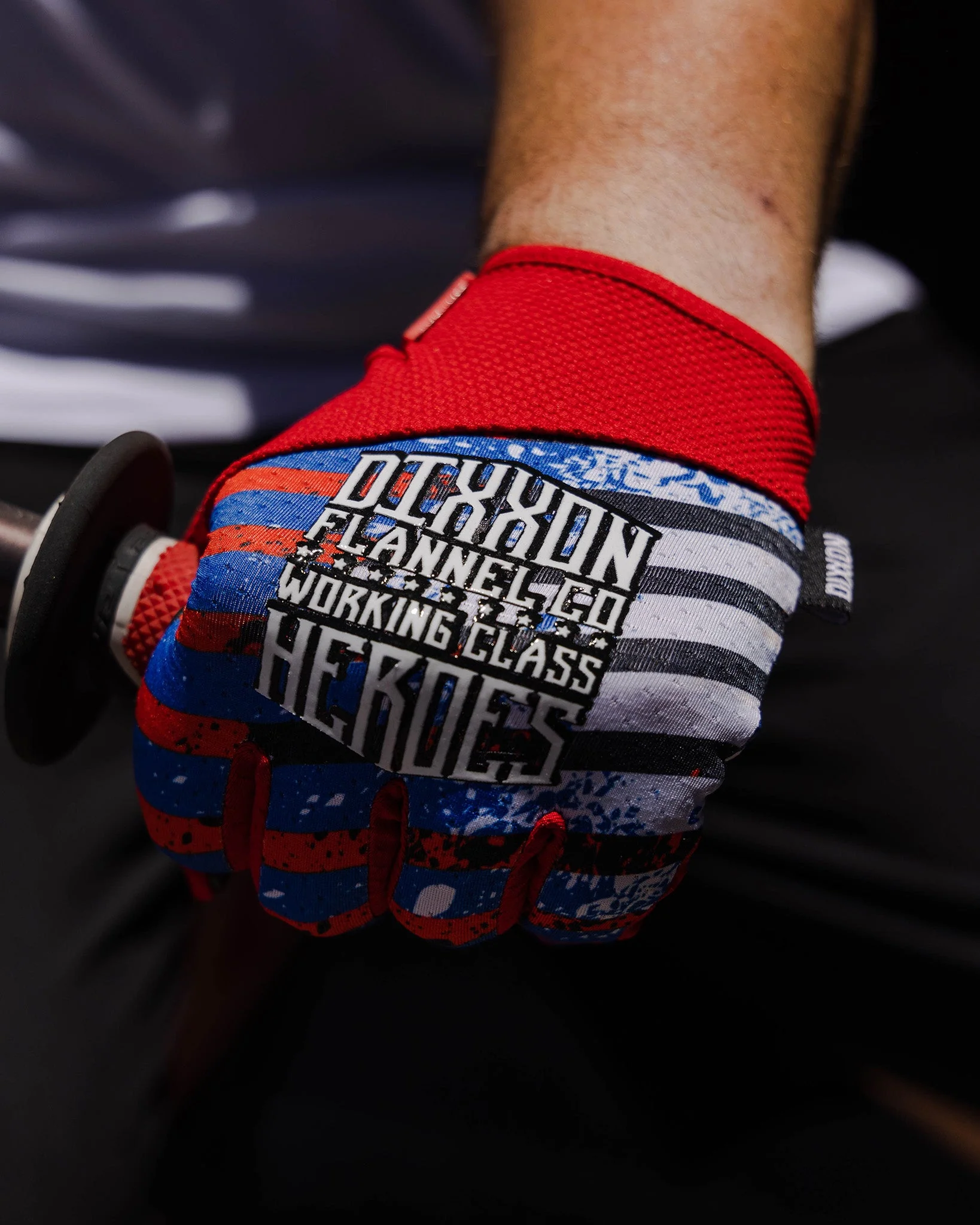 Working Class Heroes Moto Gloves - Red, White, & Blue - Image 3