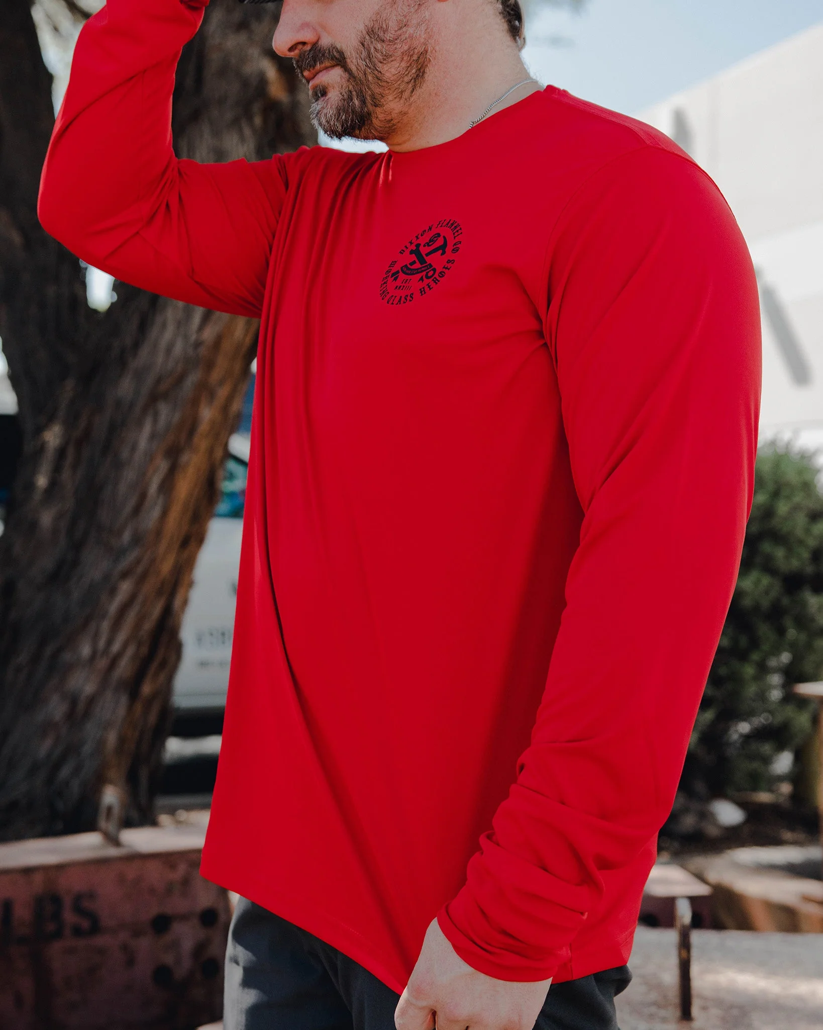 Working Class Heroes UV Long Sleeve T-Shirt - Red - Image 3