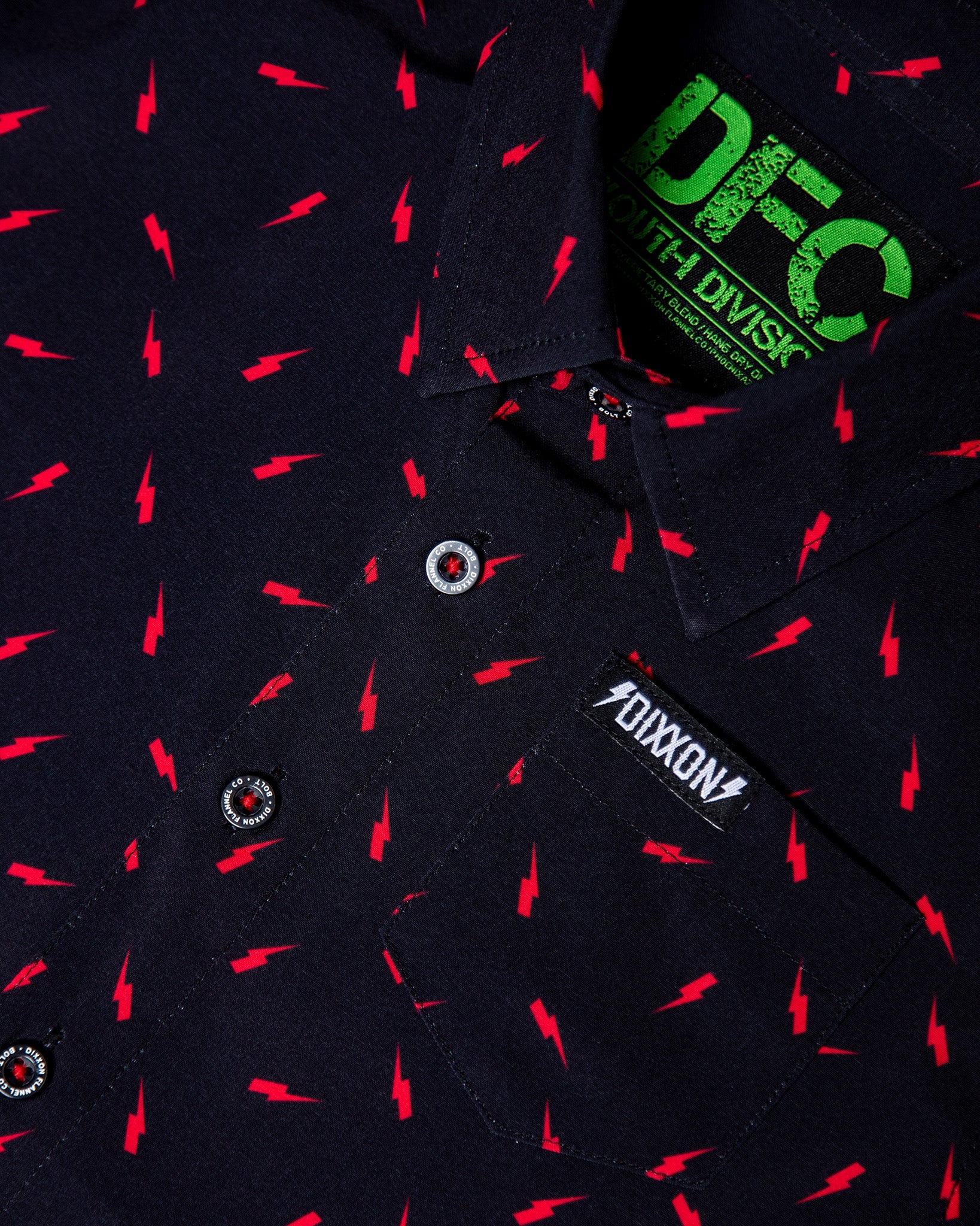 Youth Bolt Party Shirt - Black & Red - Image 2