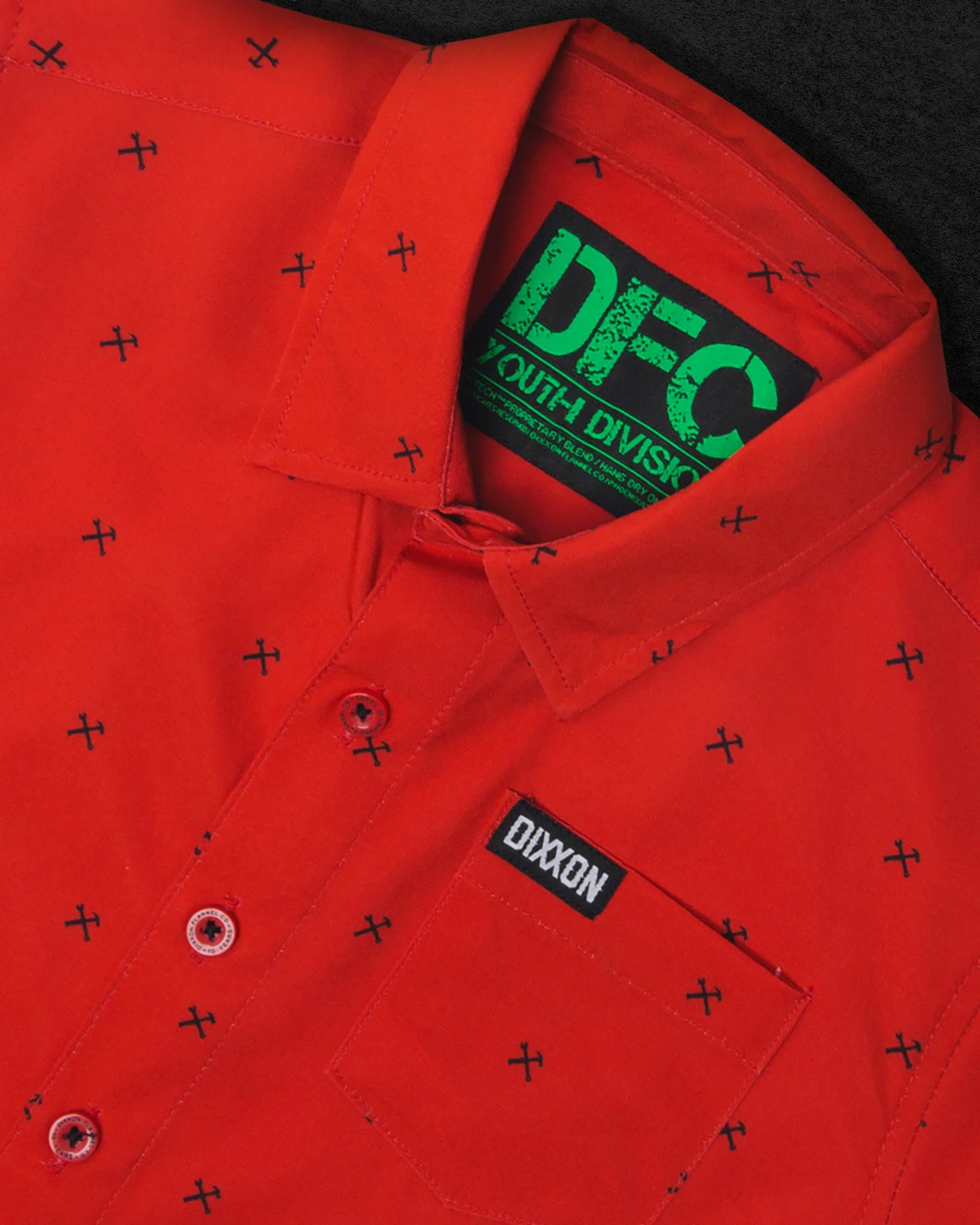 Youth Finney Party Shirt - Red & Black - Image 2