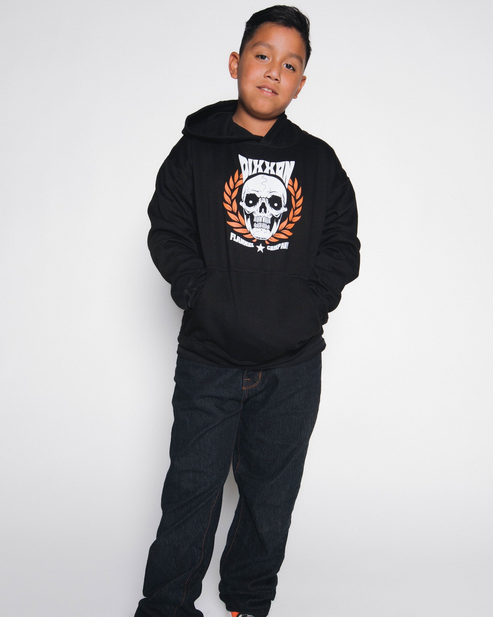 Youth Skullio Pullover Hoodie - Black - Image 3
